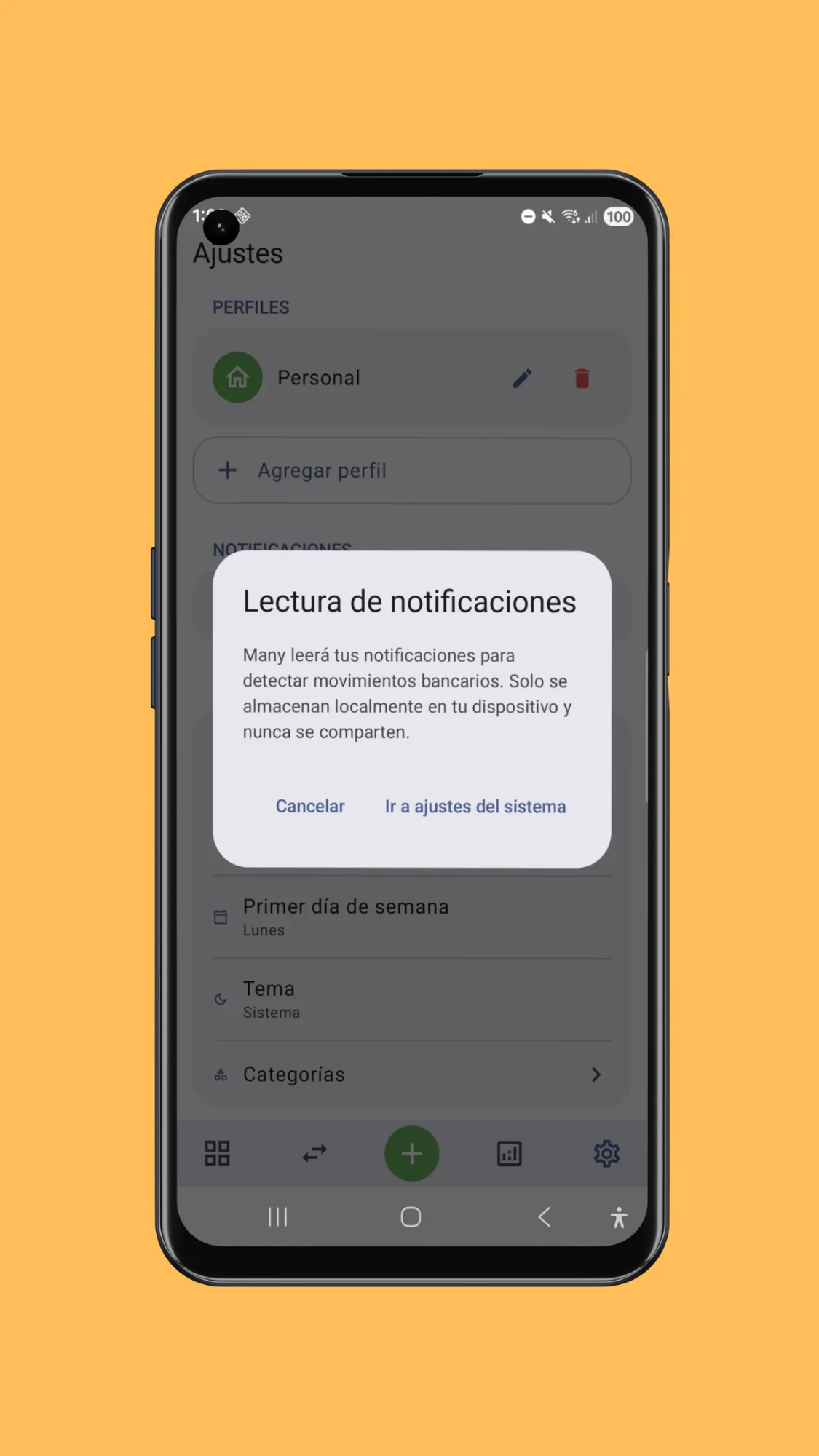 Activación de notificaciones en Many